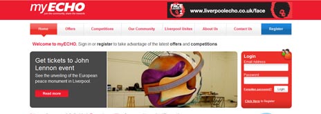 Screen capture of myECHO site
